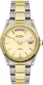 Image of Rotary Watch Havana Mens - Gold
