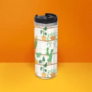 Image of Botanical Pattern Stainless Steel Travel Mug