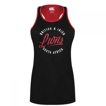 Image of Canterbury British and Irish Lions Racer Vest Ladies - Black/Red