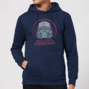 image of Transformers All Hail Megatron Hoodie - Navy - L