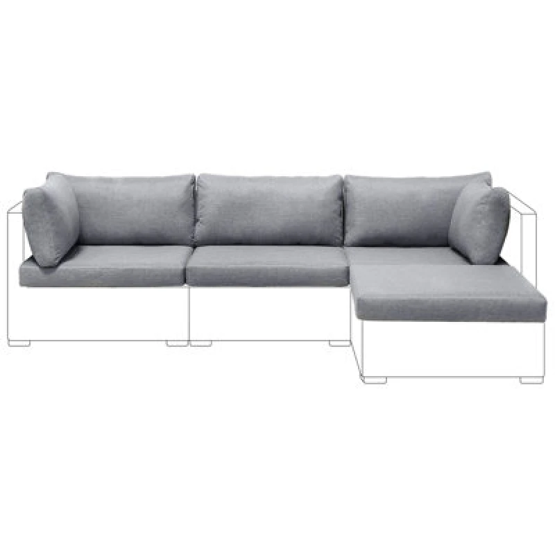 Image of Beliani Outdoor Cushion Cover Set Sano Light Grey
