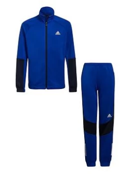 Image of adidas Junior Boys XFG AEROREADY Tracksuit - Blue/White, Size 11-12 Years