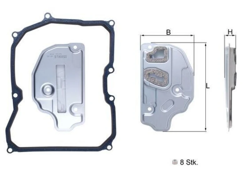 Image of Automatic transmission filter kit MAHLE HX 150KIT