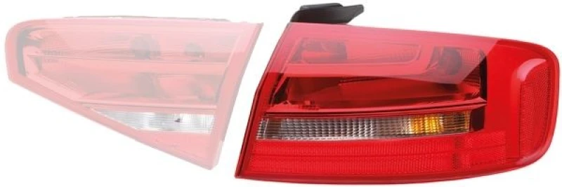 Image of HELLA 2VA 010 914-091 Rear light Outer section, with bulb holder, Left, P21W Combination Rearlight (391)