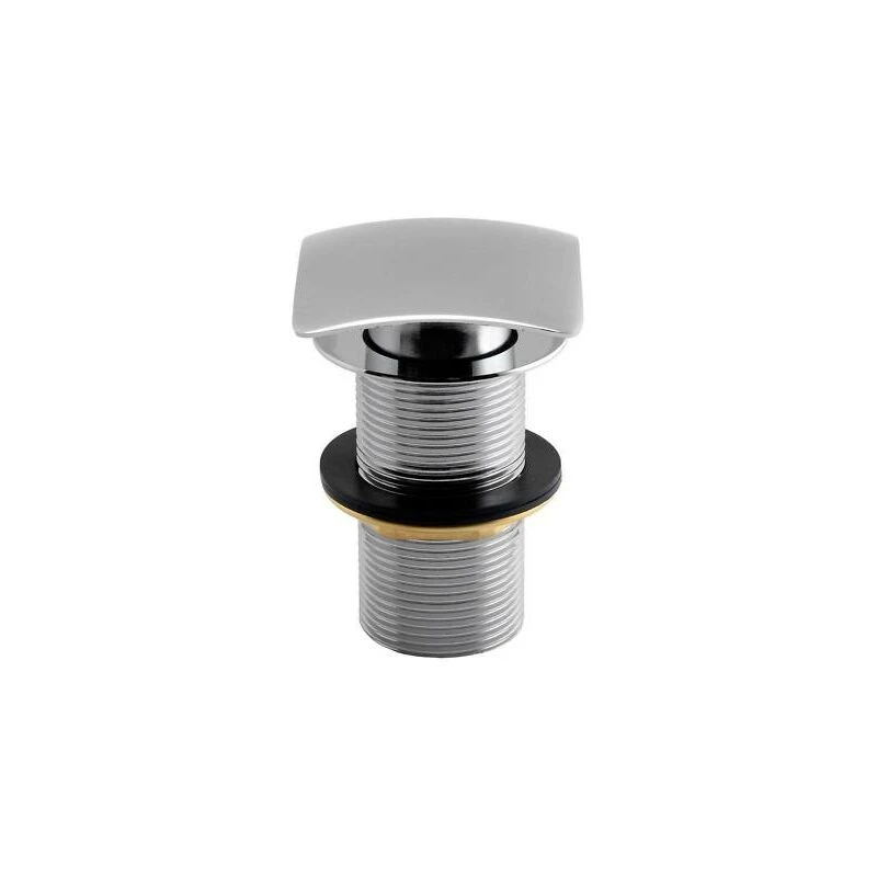 Image of Nes Home Chrome 70mm Square Unslotted Click Clack Basin Waste Silver