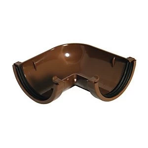 Image of FloPlast RAM1BR Miniflo Gutter 90 Deg Bend - Brown