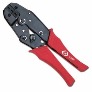 image of C.K Tools Insulated Terminals Ratchet Crimping Pliers for Red Blue and Yellow