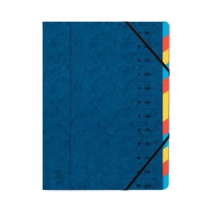 Image of Exacompta Nature Future Classification Folder, 12 Parts, Pre-printed, Blue