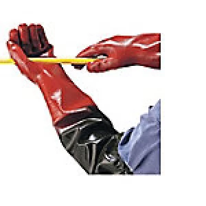 Image of Polyco Gloves Rubber Size Red and Green 6 Pieces