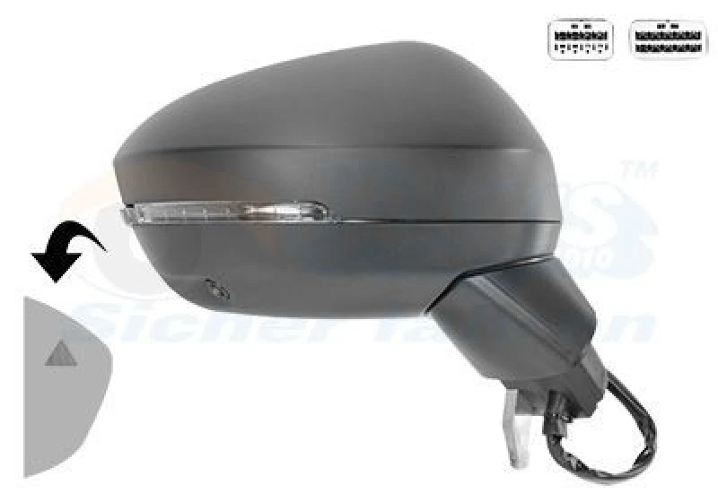 Image of VAN WEZEL Wing mirror VAN WEZEL 3376828