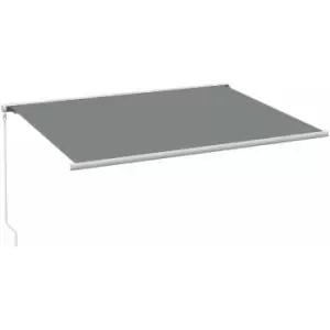 Image of Outsunny 4x3m Full Cassette Electric Retractable Awning for Patio Door Window - Grey