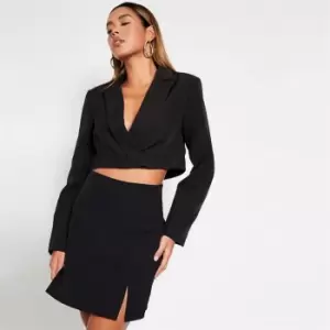 Image of I Saw It First Tailored Split Detail Mini Skirt - Black