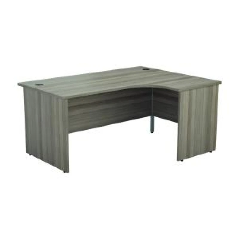 Image of Jemini Radial Right Hand Panel End Desk 1800x1200x730mm Grey Oak KF805199