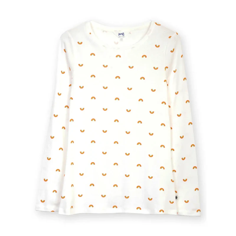 Image of Kite Womens long sleeve T-Shirt Kite Portesham Jersey Top Little Rainbow Blanc Female 42