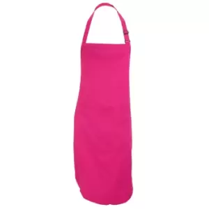 Image of Dennys Adults Unisex Catering Bib Apron With Pocket (One Size) (Hot Pink)