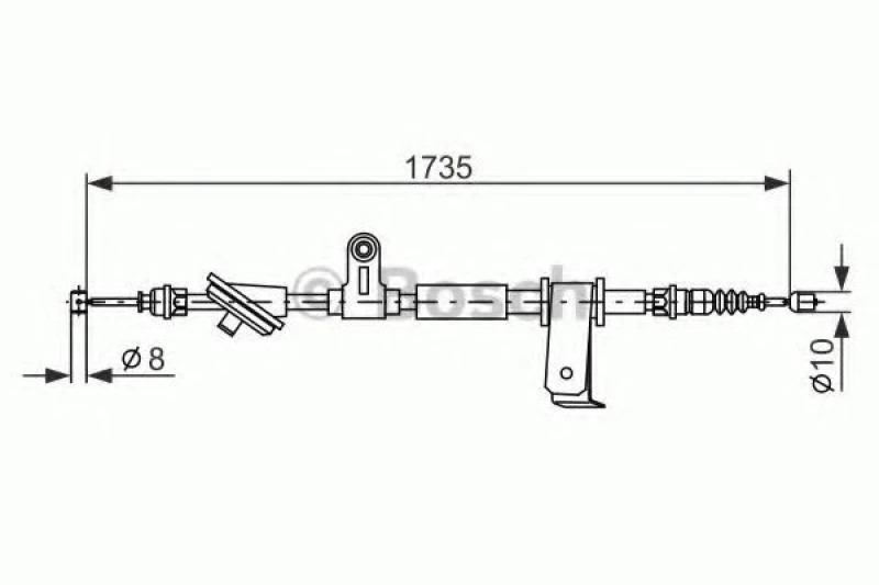 Image of Handbrake cable Bosch 1 987 477 112