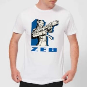 Image of Star Wars Rebels Zeb Mens T-Shirt - White - L