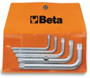 image of Beta Tools 98 XZN/B5 5pc Offset Triple Square / XZN Key Wrench Set 000980650