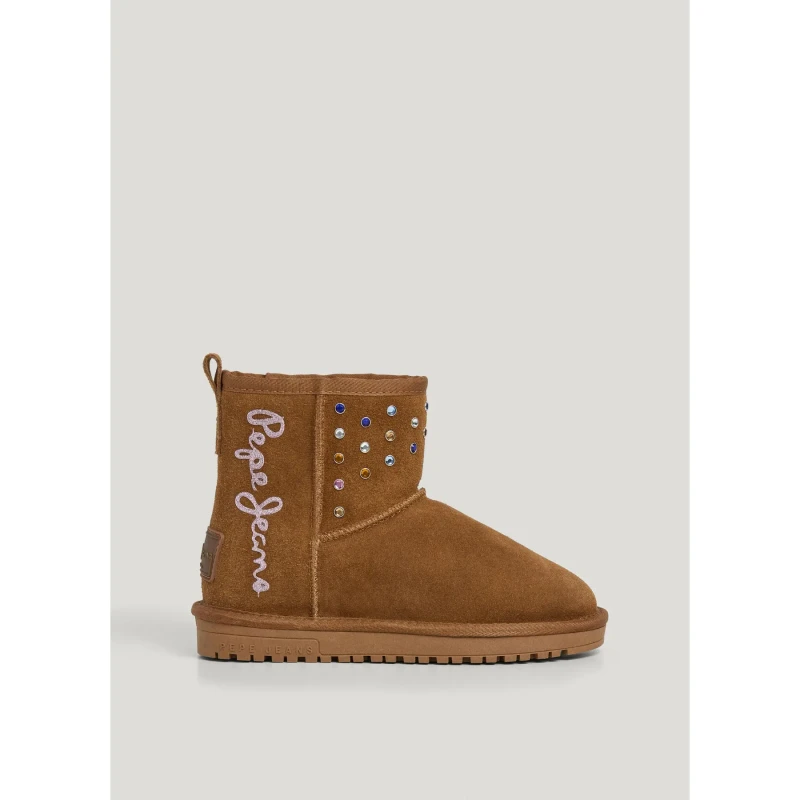 Image of Pepe Jeans Womens winter boots Pepe Jeans DISS Studs Marron Female 36