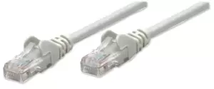 Image of Network Patch Cable - Cat5e - 15m - Grey - CCA - U/UTP - PVC - RJ45 - Gold Plated Contacts - Snagless - Booted - Polybag - 15 m - Cat5e - U/UTP (UTP)