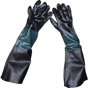 image of Sealey SSP41 Sand Blasting Gauntlets Long Cuff Gloves L