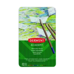 image of Derwent Academy Watercolour Pencils Assorted (Pack of 12) 2301941