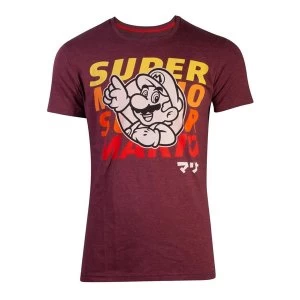 Image of Nintendo - Space Dye Mario Unisex XX-Large T-Shirt - Red