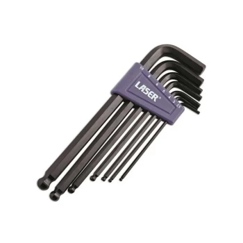 image of LASER Hex Key Set Ball End - 7 Piece - 0272