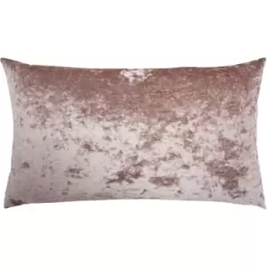 image of Paoletti - Verona Crushed Velvet Rectangular Cushion 40x60cm Blush - Blush