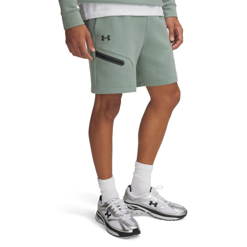 Image of Under Armour Mens Fleece Jogger Shorts Fleece Shorts XS Green 47306016310