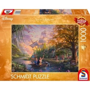 Image of Thomas Kinkade Disney Pocahontas 1000 Piece Jigsaw Puzzle