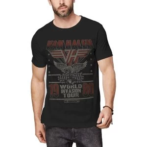 image of Van Halen - Invasion Tour '80 Mens Large T-Shirt - Black