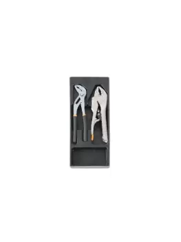 image of Beta Tools T151 2pc Slip Joint & Self-Locking Plier Set Hard Tray for Roller Cab