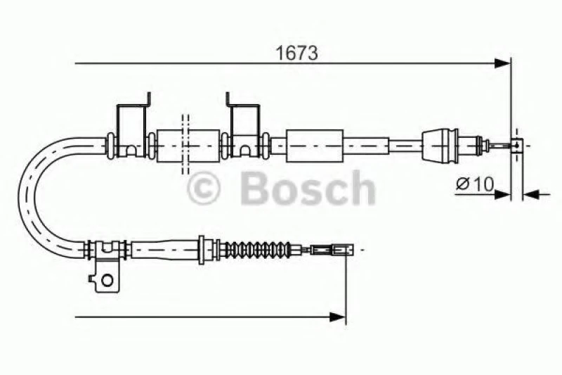 Image of Bosch 1 987 482 362 Brake Cable 1673mm Cable,parking brake (124)