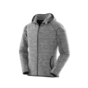 image of Spiro Ladies Micro Fleece Hoodie (M) (Grey/Black)