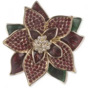 Pave Poinsetta Brooch