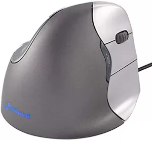 Image of Evoluent Vertical Mouse 4 VM4R Corded Ergonomic mouse Optical Ergonomic Black, Silver