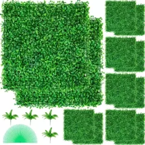 Artificial Boxwood Panel Boxwood Hedge Wall Panels 12pcs 20x20" Garden Decor Diy - main image