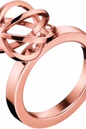 Image of Ladies Calvin Klein PVD rose plating Size L Show Ring KJ4XPR100206
