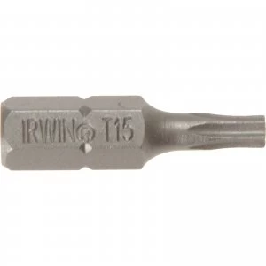 image of Irwin Torx Screwdriver Bit T15 25mm Pack of 10