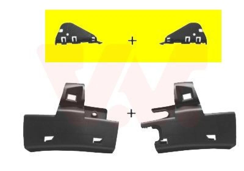 Image of VAN WEZEL Bumper bracket VAN WEZEL 4040537