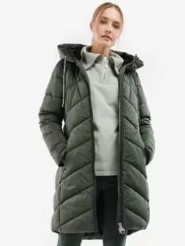 Image of Barbour International Salta Quilt Jacket - Green, Size 10, Women