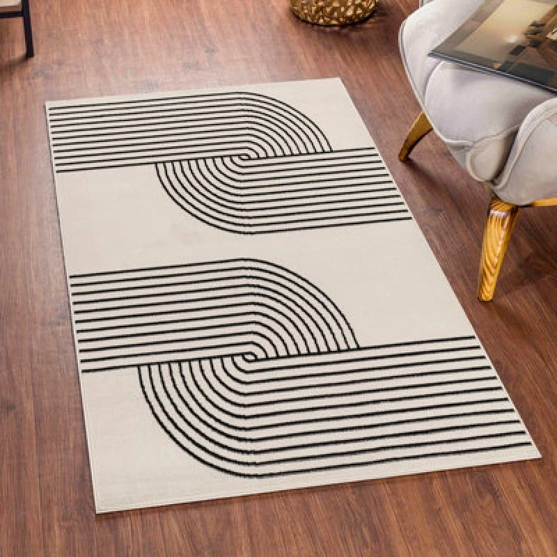 Image of Livabliss Scandi Modern Beige Constance Area Rug 80 X 150 Cm - Easy Care, Non Shedding, Ideal For Living Room & Bedroom