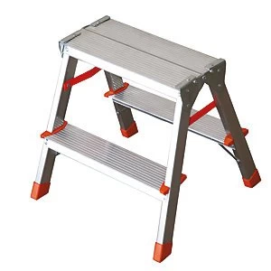 image of Tb Davies Light Duty 2 Tread Aluminium Hopup Stepladder