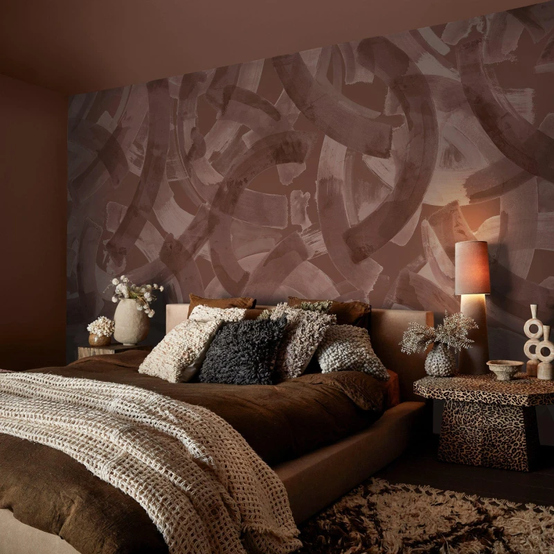 Image of Abigail Ahern Nomad Terracotta Fixed Size Mural Wall Murals One size Brown 38634605000