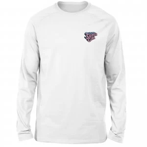 Image of DC Super Girl Embroidered Unisex Long Sleeved T-Shirt - White - L