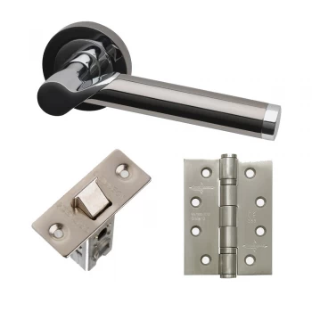 Image of LPD Internal Black Chrome Polaris Handle Hardware Pack Handle - Latch
