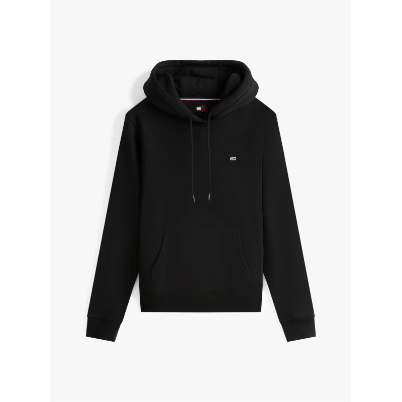 Image of Tommy Jeans Womens Regular Flag Hoodie Black female 14 (L)
