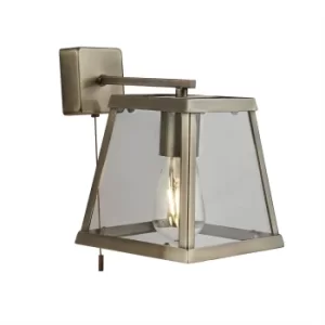 Image of Voyager 1 Light Wall Light Antique Brass, E27