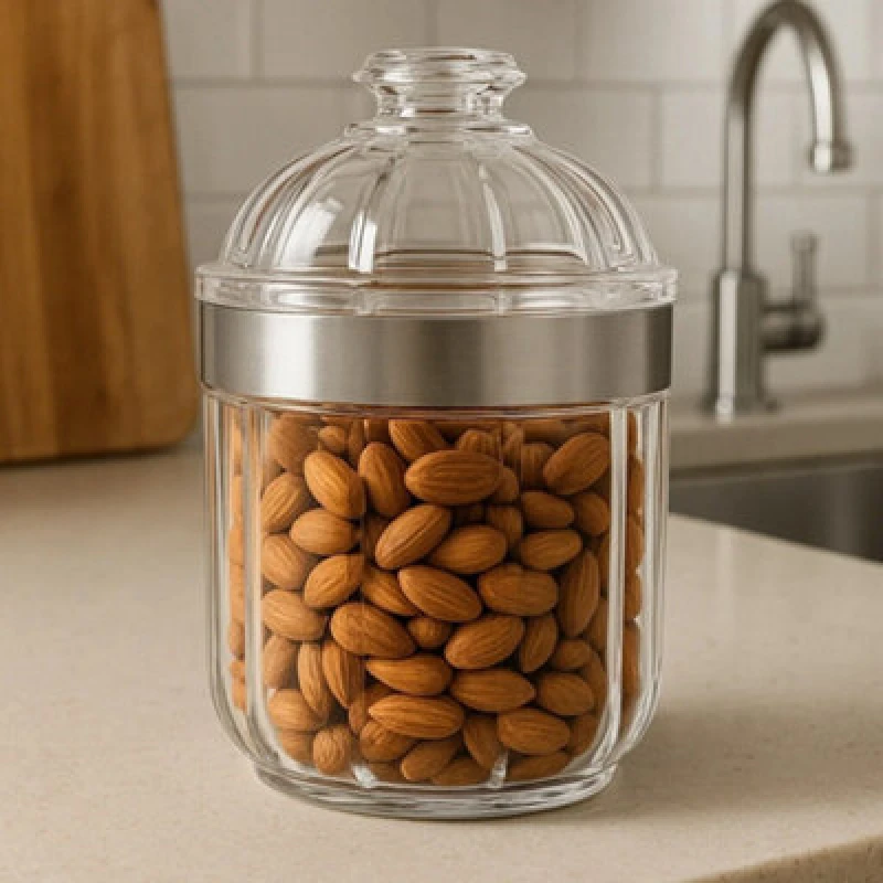 Image of Premier Housewares Maison by Premier Small Acrylic Canister Silver